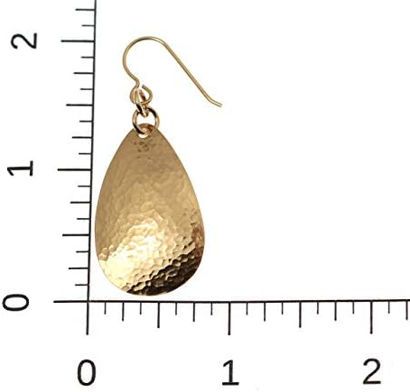 Small Hammered Bronze Teardrop Earrings