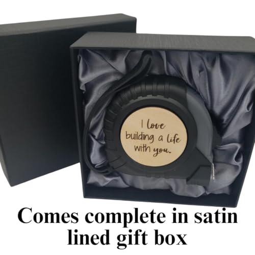 I Love Building a Life with You Tape Measure, Birthday Gifts for Husband from Wife, Groom Gifts from Bride on Wedding Day, Wedding Gift for Husband, Future Husband Gifts, Practical Boyfriend Gifts