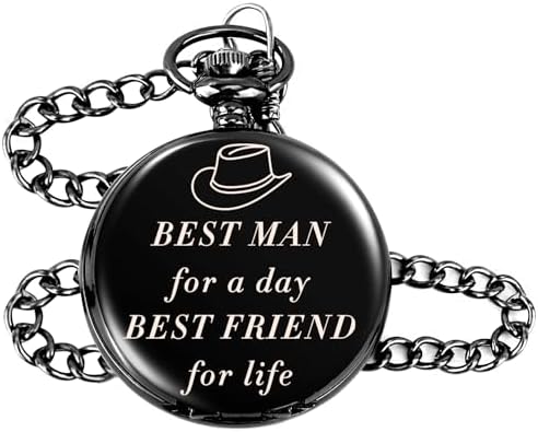 Best Man Proposal Gifts,Best Man Gifts from Groom,Pocket Watch for Groomsmen Bestman,Groomsman Proposal Gifts,Groomsman Gifts for Wedding,Bridesman Gifts for Wedding,Bridesman Proposal Gifts