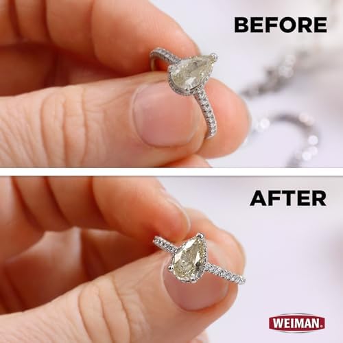 Weiman Jewelry Cleaner & Sparkle Stick – Portable, On-The-Go Cleaning for Diamond Engagement Rings, Wedding Rings, Gemstones, Necklaces, Earrings, Bracelets