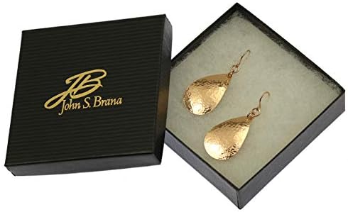 Small Hammered Bronze Teardrop Earrings