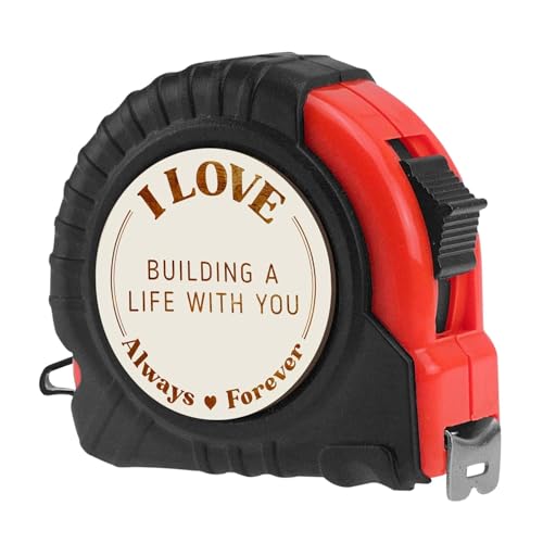 Gossby Gift for Husband, Boyfriend – I Love Building A Life with You Tape Measure – Christmas, Valentines, Anniversary Tool Gift for Him – Men Gift for Husband, Boyfriend from Wife, Girlfriend