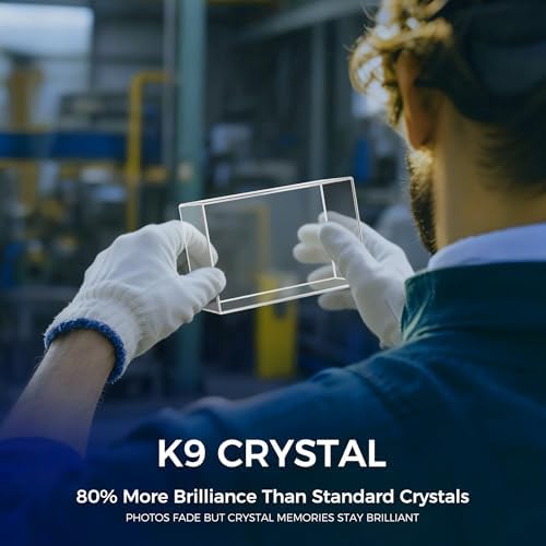 3D Crystal Photo Personalized, Custom Laser Engraved Crystal Picture for Couples, for Wife Husband, Memorial Keepsake & Home Decor