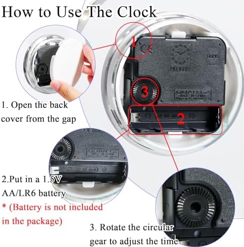 YWHL 25th Wedding Anniversary Clock Gifts for Couple, 25 Year Anniversary Keepsake Gifts for Husband/Wife, Glass Clock Decoration for 25 Years for Marriage (Battery not Included)