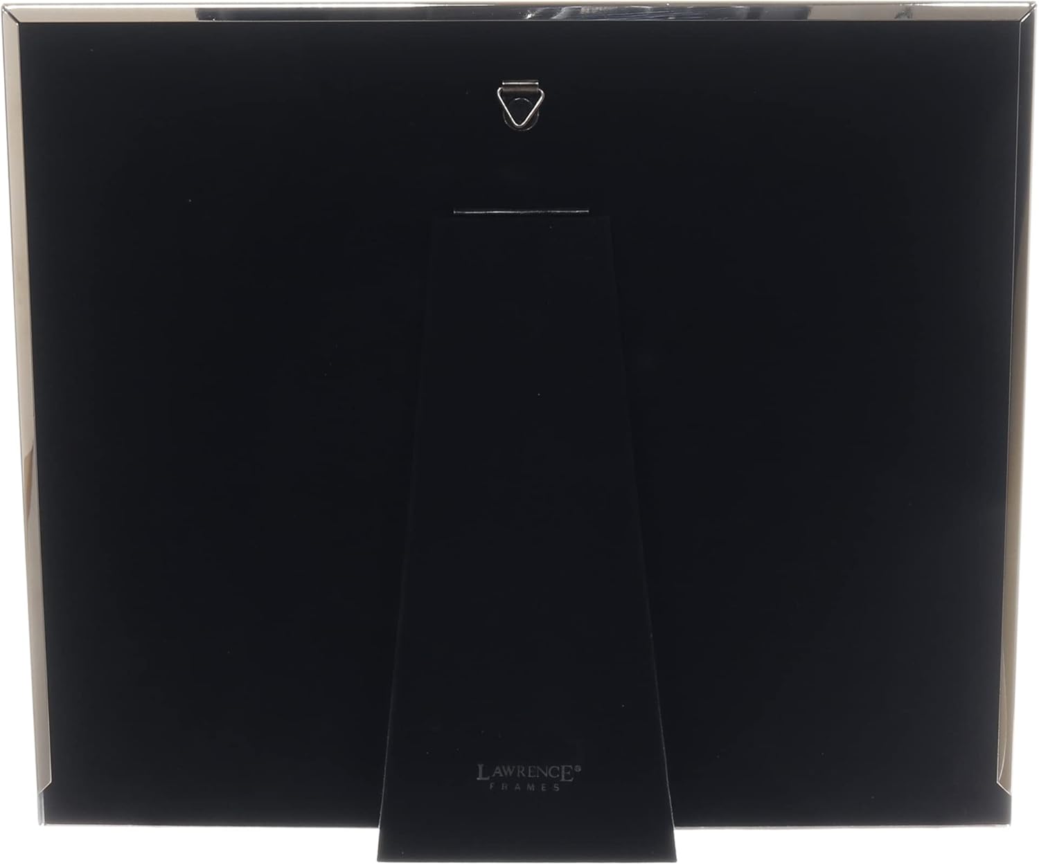 4×6 Double Silver Beaded Metal 25th Anniversary Picture Frame, Then and Now