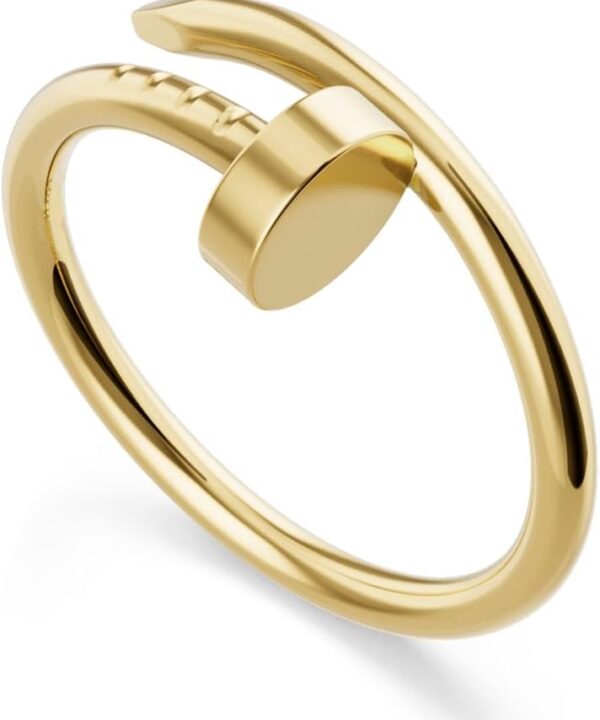 Love Ring For Women Men 18K Plated Gold Stainless Steel Trendy Jewelry Wedding Birthday Present Anniversary Best Gifts