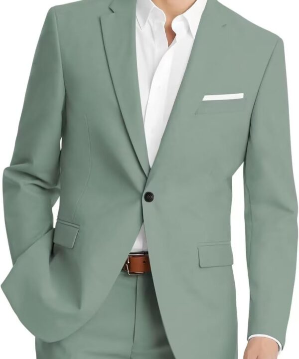 HUUTOE Mens Suits Regular Fit 2 Piece Slim Fit Suits for Men Wedding Prom Suit Separates Blazer Jacket Pants Set Guest