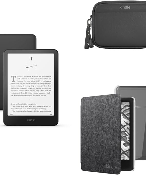 Amazon Kindle Paperwhite Bundle: Includes, Amazon Kindle Paperwhite 16GB | Black, Sling Bag | Cinder, and Clear Back Case | Black