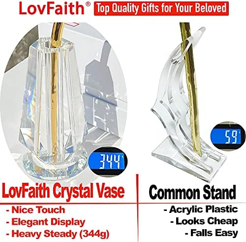 Valentine Gift Real Rose Dipped Thick Sterling Silver with Crystal Stand, Best 25th Anniversary Silver Rose Gift for Her Wife Mother Birthday Christmas (B2. Sterling Silver -Blooming)