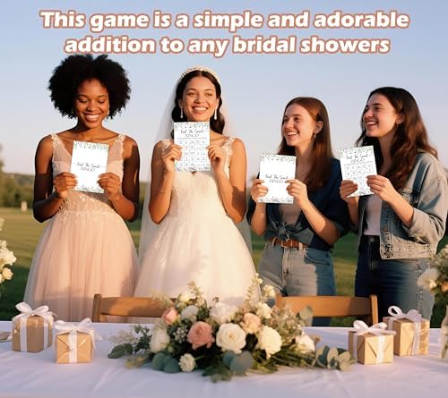 Wildflower Bridal Shower Games, Boho Flowers Find The Guest Bingo Game for 30 Guests with Game Cards, Bridal Shower Decor, Wedding Decorations Supplies (27)