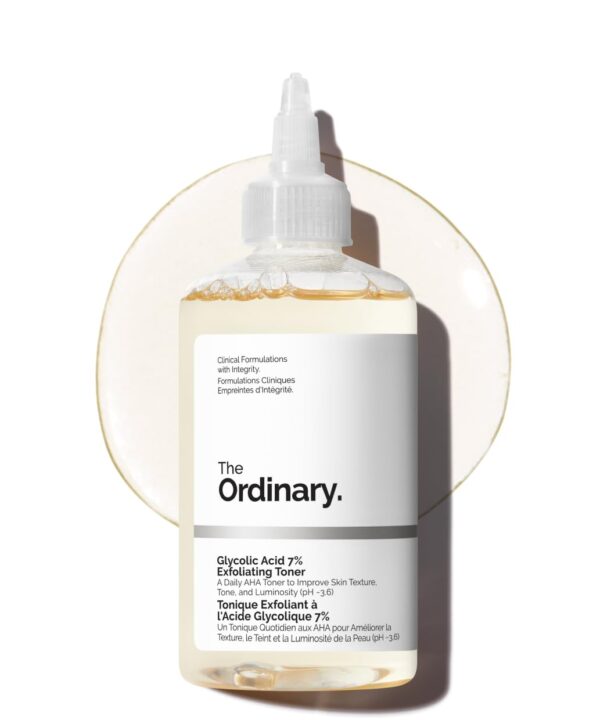 The Ordinary Glycolic Acid 7% Exfoliating Toner, Brightening and Smoothing Daily Toner for More Even-Looking Skin Tone