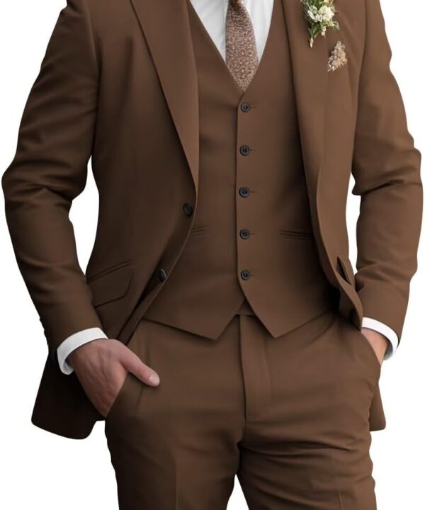 3 Piece Suit Men Regular Fit Wedding Suits Formal Business Prom Tuxedos Suits Set