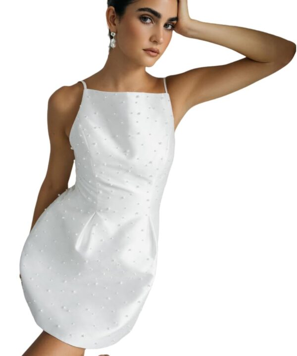 Cudiew Short Wedding Dresses for Women Bridal Shower Dress 2025 for Bride Mini Formal Reception Gowns