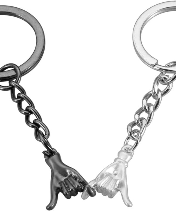 Pinky Promise Gift Matching Couple Gifts Valentines Day Gifts for Him Her Boyfriend Girlfriend Best Friend Matching Keychains for Couples Wife Husband One Year Anniversary Christmas Birthday Gifts