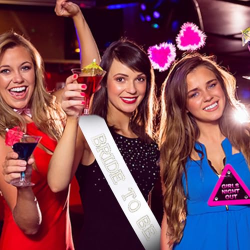 White Bride to Be Sash Bachelorette Party Decorations Bridal Shower Engagement Party Decorations