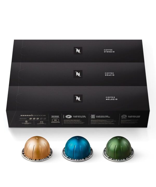 Nespresso Capsules Vertuo, Variety Pack, Medium and Dark Roast Coffee, 30 Count Coffee Pods, Brews 7.8 oz.