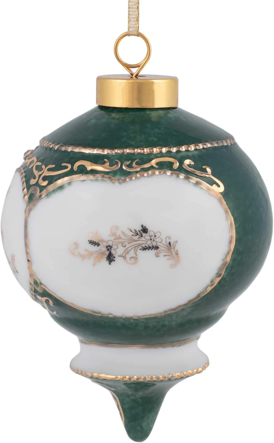 CBE Happy 50th Wedding Anniversary Victorian 4.5 Inch Porcelain Hanging Ornament