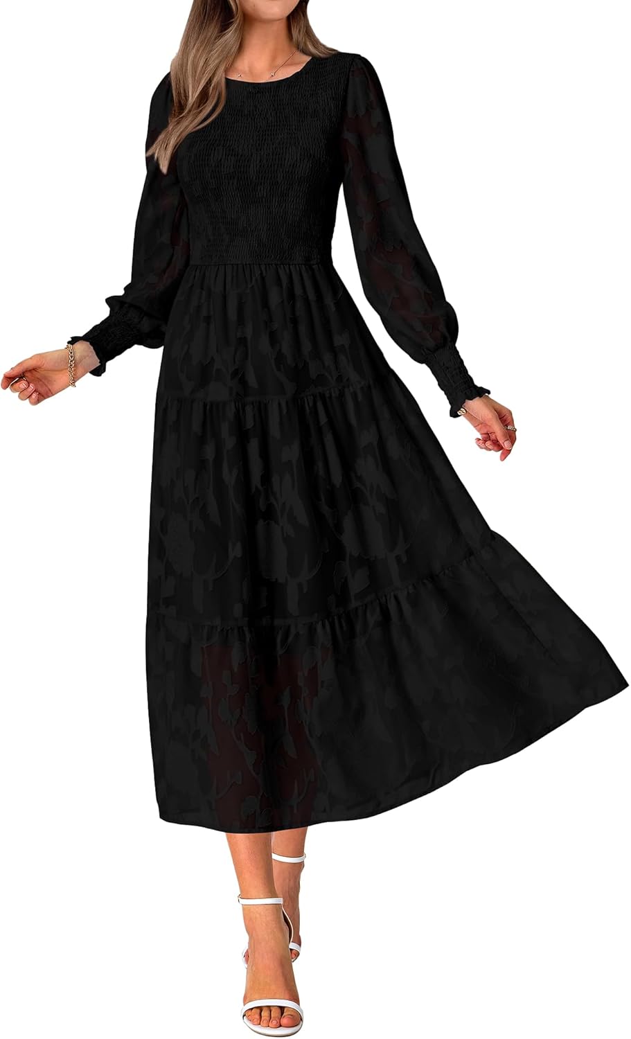 BTFBM Wedding Guest Dresses for Women Fall Fashion 2025 Casual Long Sleeve Floral Maxi Boho Homecoming Dress