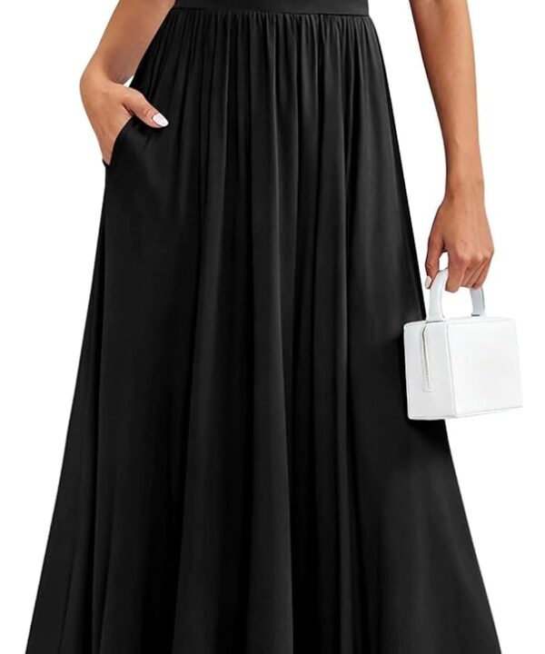 PRETTYGARDEN Summer Maxi Dresses for Women 2026 Sleeveless A Line Flowy Long Casual Sundress Wedding Guest Fashion Clothing