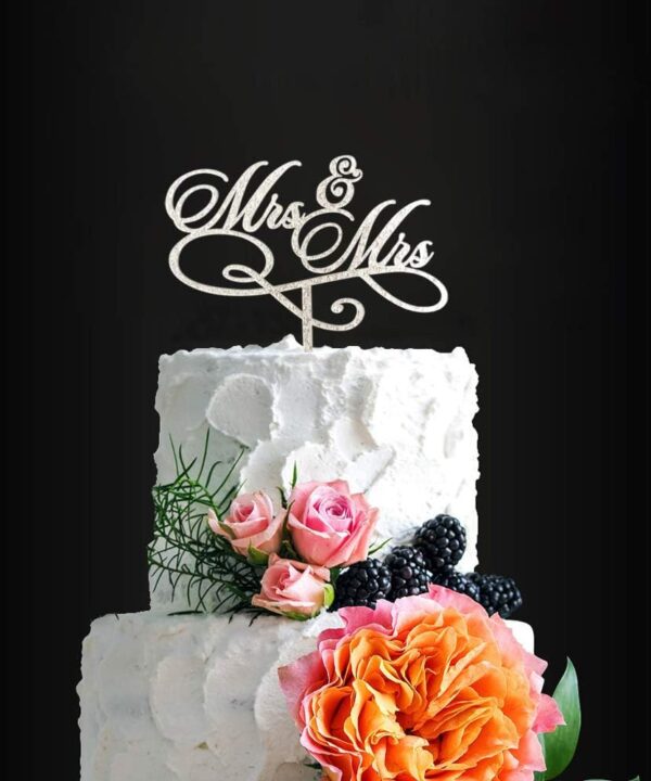 Mrs and Mrs Wedding Cake Topper Same Sex Wedding Cake Topper Lesbian Cake Decor