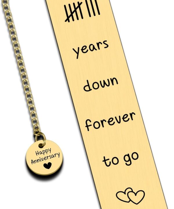 8th Anniversary Bronze Gifts for Him Her 8 Year Anniversary Wedding Gifts for Couple Husband Wife Anniversary Birthday Christmas Gifts for Women Men Happy Anniversary Bookmark Regalos De Aniversario