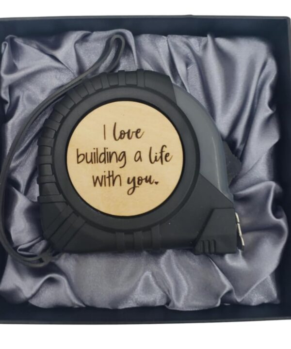I Love Building a Life with You Tape Measure, Birthday Gifts for Husband from Wife, Groom Gifts from Bride on Wedding Day, Wedding Gift for Husband, Future Husband Gifts, Practical Boyfriend Gifts