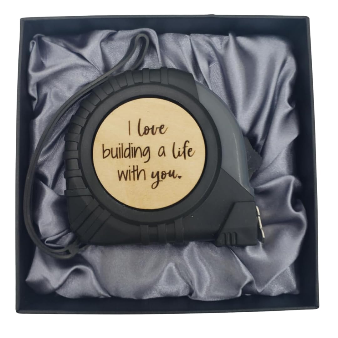 I Love Building a Life with You Tape Measure, Birthday Gifts for Husband from Wife, Groom Gifts from Bride on Wedding Day, Wedding Gift for Husband, Future Husband Gifts, Practical Boyfriend Gifts