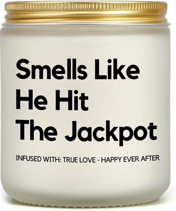 Bridal Shower Gifts, Bride Gift for Wedding, Engagement, Bachelorette Party, Funny Engaged Presents for Bride to Be, Wedding Day Present for Women Her Friend Newlyweds Couples, Lavender Scented Candle