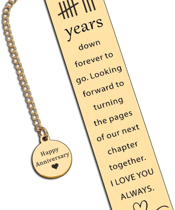 Bronze for 8th Wedding Anniversary - Bookmarks, GIFS for Her & Him Valentine Bookmarks for Couple Husband Wife Parents