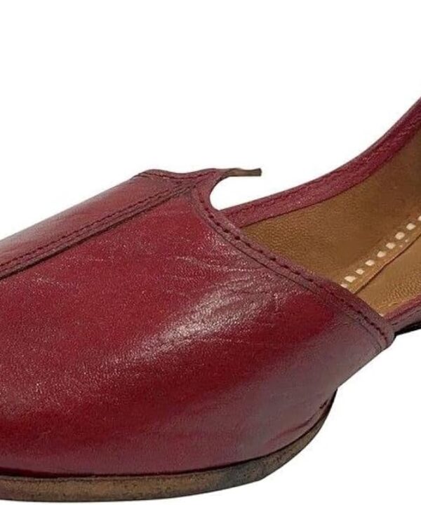 Leather Punjabi Jutti Mens Shoes Wedding for Groom,Khussa Traditional Indian Footwear Ethnic Peshawari Loafers Slippers