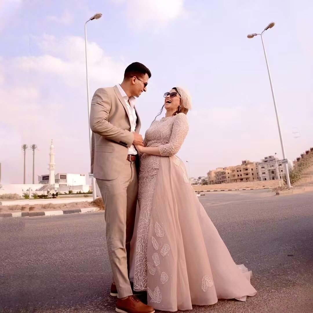 HUUTOE Mens Suits Regular Fit 2 Piece Slim Fit Suits for Men Wedding Prom Suit Separates Blazer Jacket Pants Set Guest