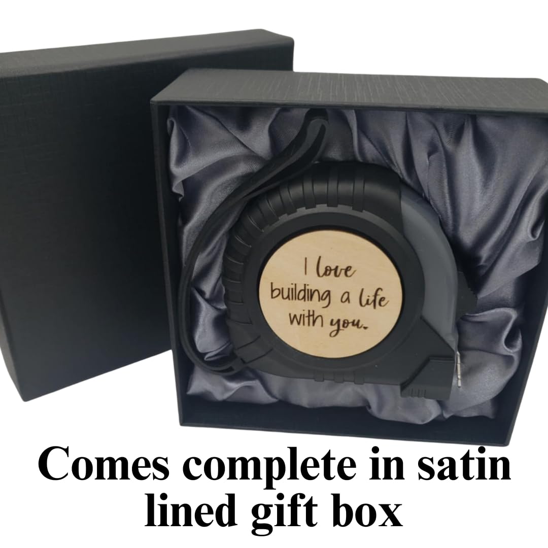 I Love Building a Life with You Tape Measure, Birthday Gifts for Husband from Wife, Groom Gifts from Bride on Wedding Day, Wedding Gift for Husband, Future Husband Gifts, Practical Boyfriend Gifts