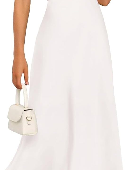 KIRUNDO Women's 2026 Spring Summer Satin Wedding Guest Midi Dress Off The Shoulder Wrap Party Cocktail Formal Prom Dresses