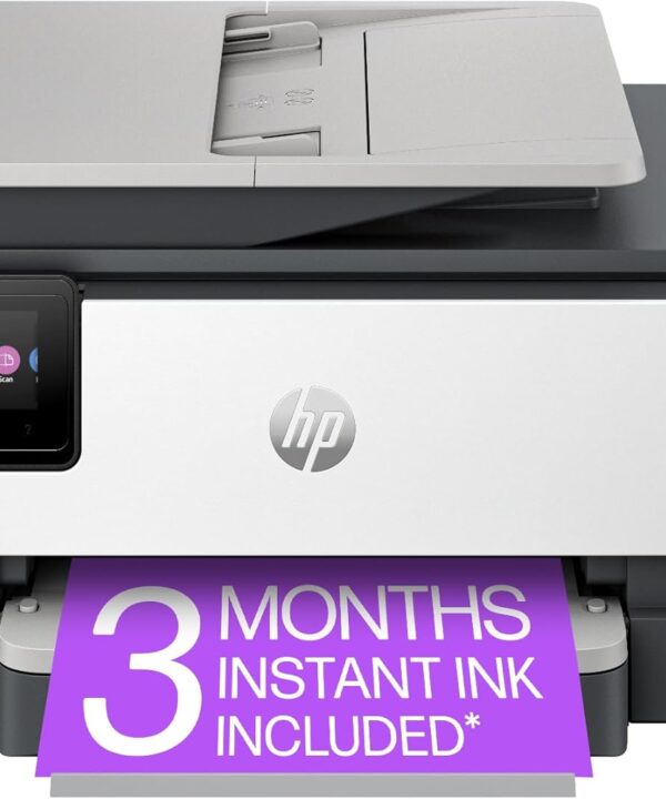 HP OfficeJet Pro 8125e Wireless All-in-One Color Inkjet Printer, Print, scan, Copy, ADF, Duplex Printing Best-for-Home Office, 3 Month Instant Ink Trial Included, AI-Enabled (405T6A)