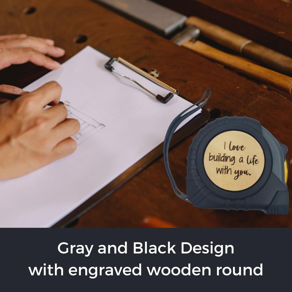 I Love Building a Life with You Tape Measure, Birthday Gifts for Husband from Wife, Groom Gifts from Bride on Wedding Day, Wedding Gift for Husband, Future Husband Gifts, Practical Boyfriend Gifts