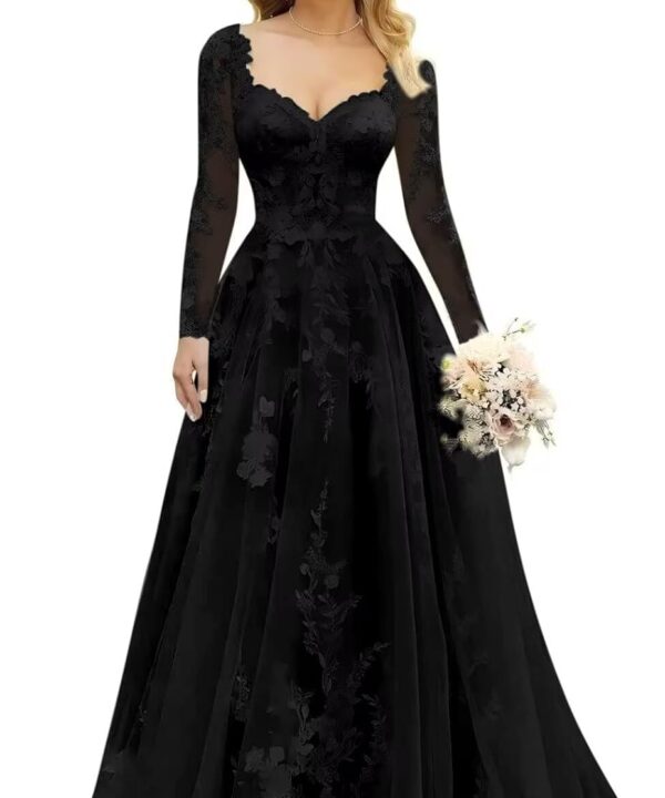 Tsbridal Lace Long Sleeve Wedding Dresses for Bride 2025 Ball Gown Beach Boho Wedding Gowns