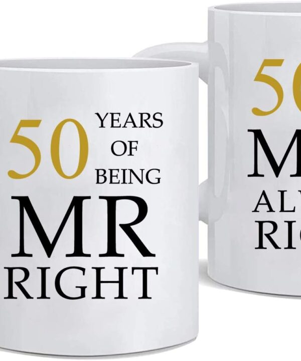 Kwieema 50th Wedding Anniversary for Couples, Golden 50th Anniversary for Parents, 50th Wedding Anniversary Coffee Mugs Grandparents Couples Mugs 50 Year Parents Anniversary Mug