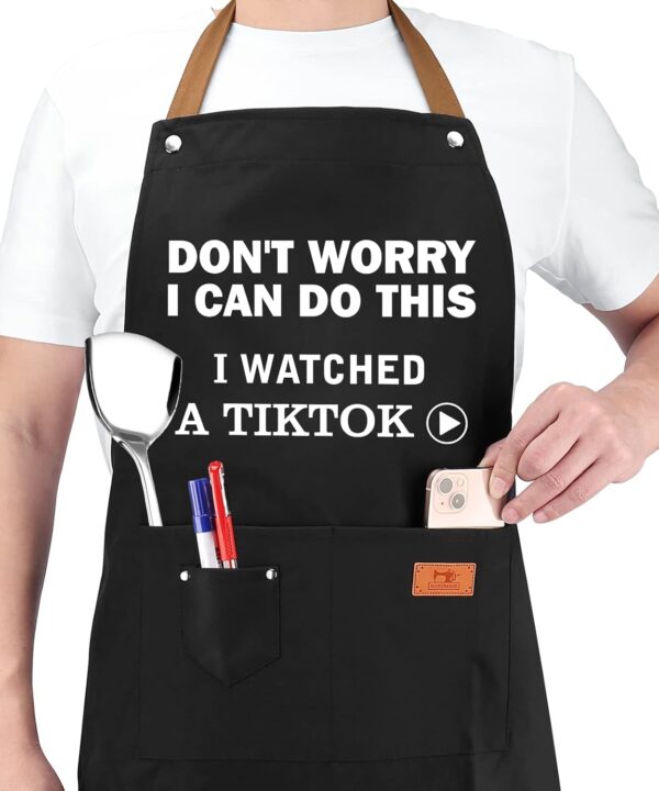 Gifts for Dad, Mom, Christmas Gifts for Husband from Wife, Cooking Aprons, Anniversary Mens Gift, Women, Dad Birthday Gift, Father Presents from Daughter Son, Chef Aprons for Boyfriend