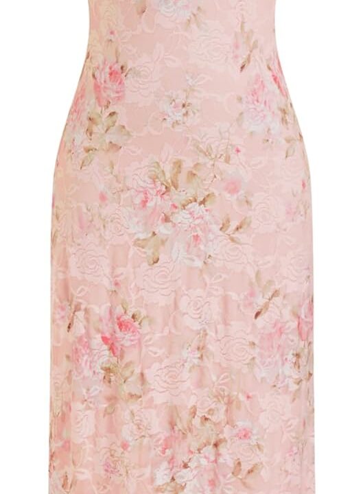 CIDER Women's Summer Floral Wedding Guest Dress Formal Ruffle Cocktail Dresses Cute V Neck Maxi Dress Elegant Outfits