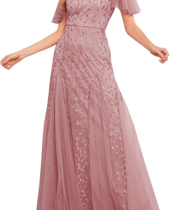 Womens Long Formal Evening Gowns Off Shoulder Sequin Tulle Dress Prom Gown Bridesmaid Wedding Guest Dresses