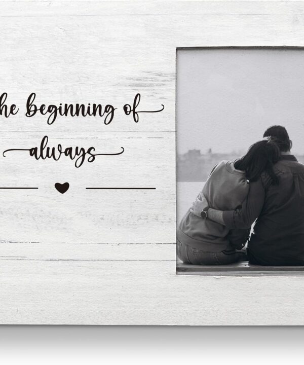 Engagement Picture Frame 8x10, Engagement Gifts for Couples, Wedding Picture Frame, Wedding Gifts for Couples, Engagement Picture Frames, The Beginning of Always Engagement Photo Frame 4x6
