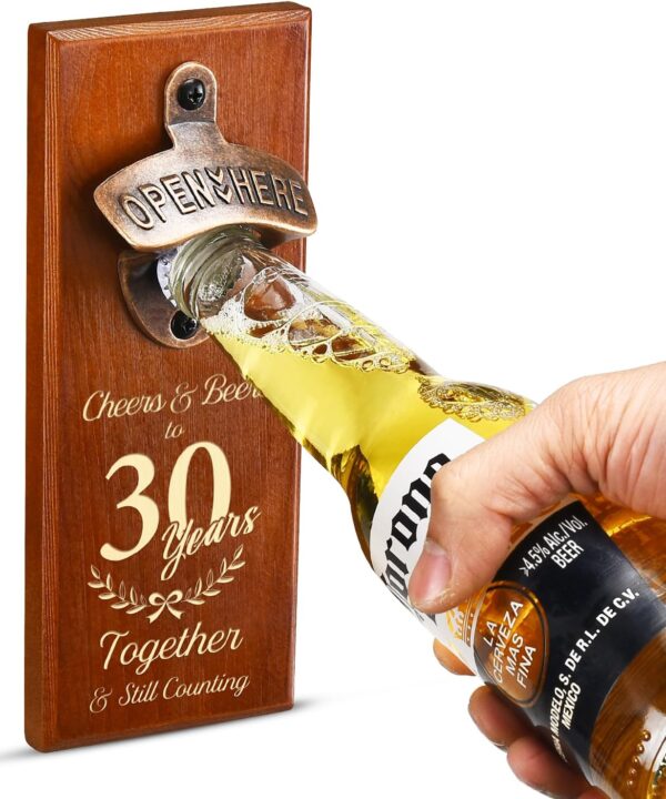 30 Years Anniversary for Men Gifts,30th Wedding Anniversary Keepsake for Husband,Pearl Aniversario Marriage Presents for Him Couple