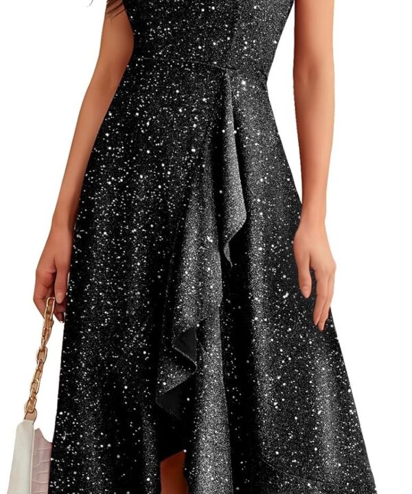 Bbonlinedress Cocktail Women Dresses Sequin Formal Wedding Halter Long Prom Dress Hi-Lo Evening Ruffle Party 2026 Dress