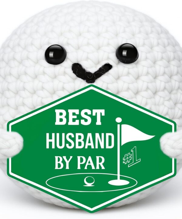 Gifts for Husband Valentines Anniversary - Funny Valentine's Day Wedding Birthday Crochet Golf Ball Romantic Present for Husband Him Men Couple Golfer from Wife, Christmas Stocking Stuffers