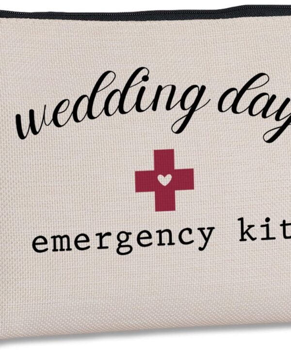 Bridal Shower Gifts: Travel Makeup Bag & Wedding Day Emergency Kit for Bride & Sister or Best Friend