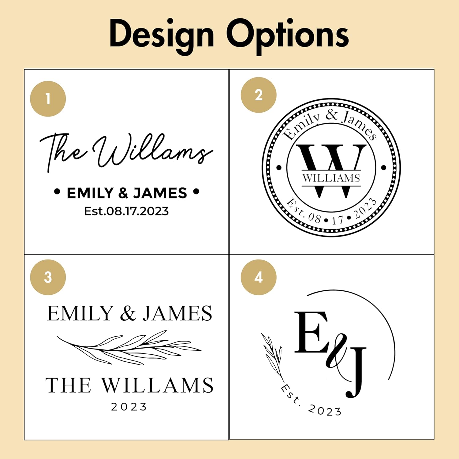 Personalized Coasters, Wedding Gift for Couple, Custom, Premium Craftsmanship Durability Tested, Custom Bar Coasters for Drinks with Monogram Engraved, Great Newlywed