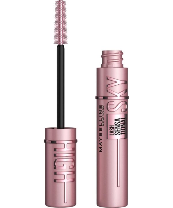 Maybelline Lash Sensational Sky High Washable Mascara Makeup, Volumizing, Lengthening, Defining, Curling, Multiplying, Buildable Formula, Blackest Black, 1 Count