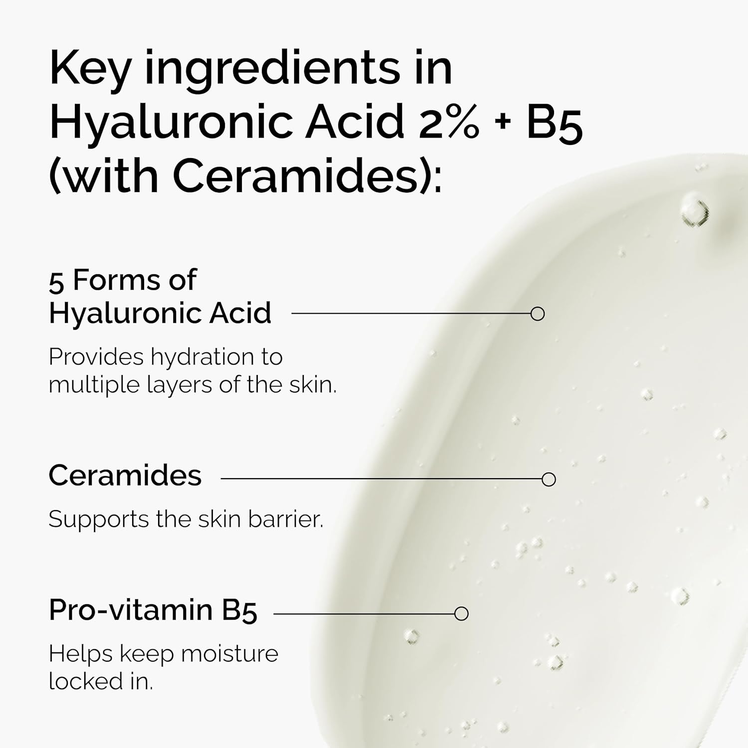 The Ordinary Hyaluronic Acid 2% + B5 (with Ceramides), Multi-Depth Hydration Serum for Plumper, Smoother Skin