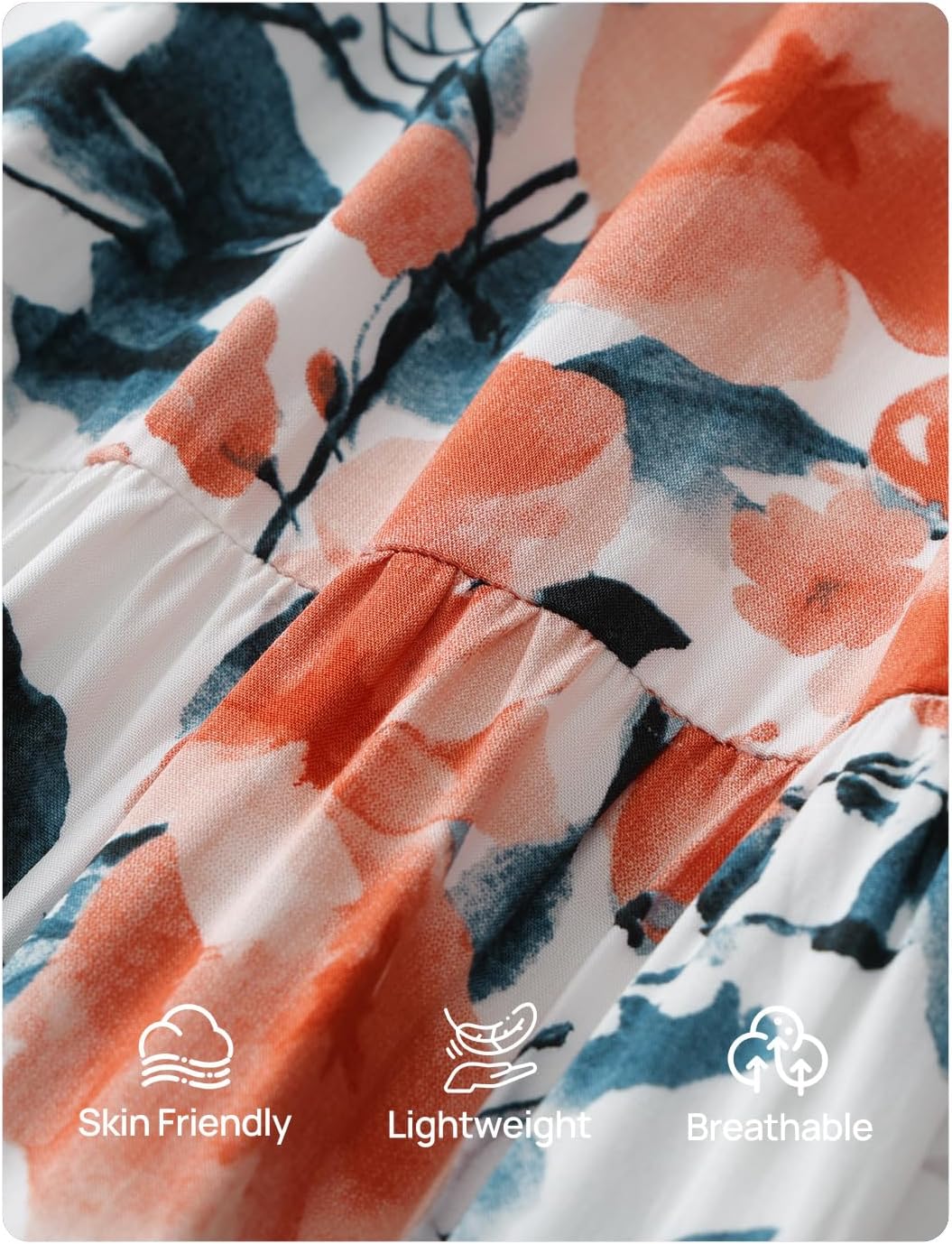 ZESICA Spring Dresses for Women 2026 Long Sleeve Boho Floral V Neck Empire Waist A Line Casual Flowy Wedding Guest Maxi Dress