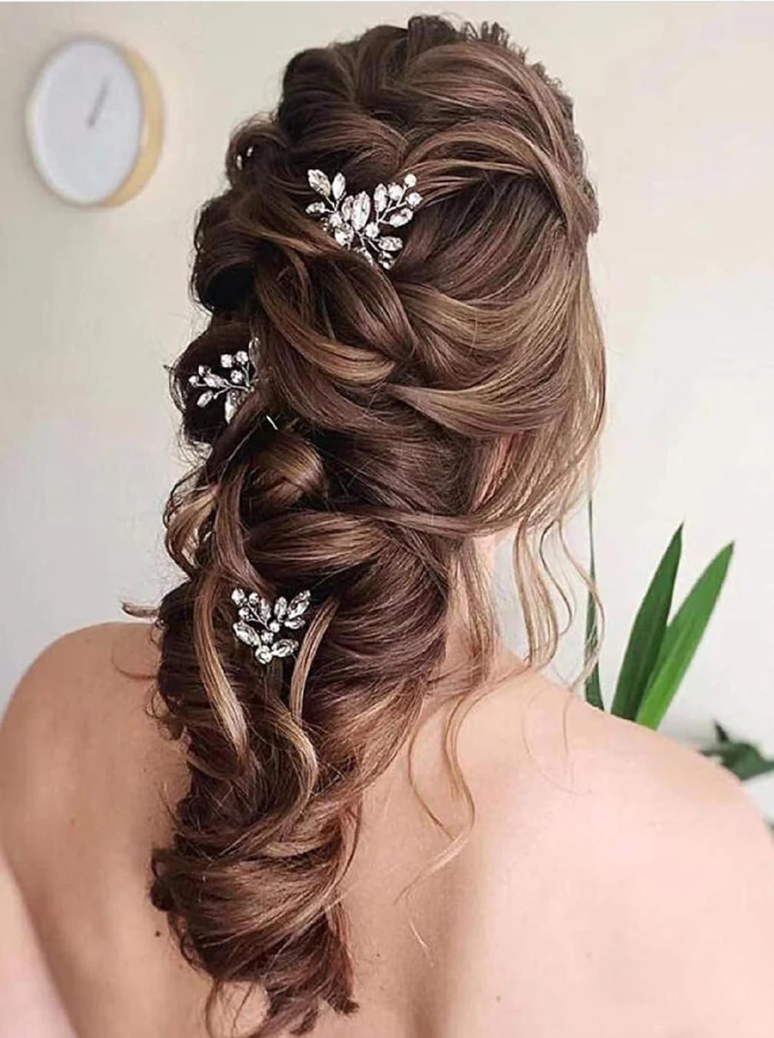 9 Pieces Bride Wedding Hair Pins Bridal Hair Accessories Set Jewelry Bridesmaids Silver HairPiece for Women
